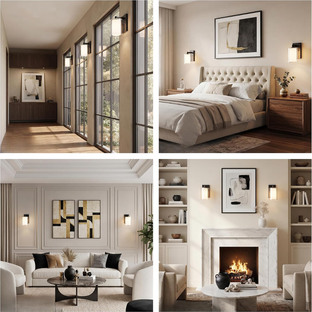Sanna – Elegante LED-Wandlampe mit klarem Glasschirm